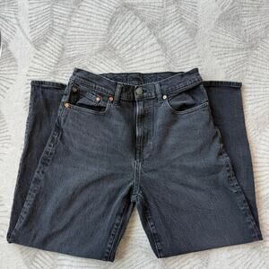 American Eagle EasyFlex Jeans 29x30 Black Straight Baggy Fit Stretch Denim